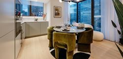 An interior Kitchen / Dining Image at South Quay Plaza (Infinity Suite - The Lounge)