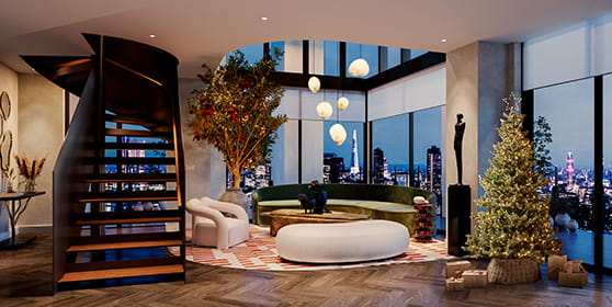 A new build apartment at South Quay Plaza