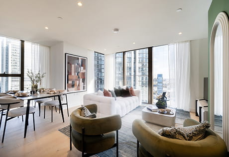 South Quay Plaza, showhome, spacious living with beautifully designed interior