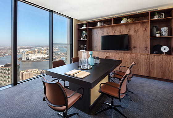 Private meeting room at South Quay Plaza