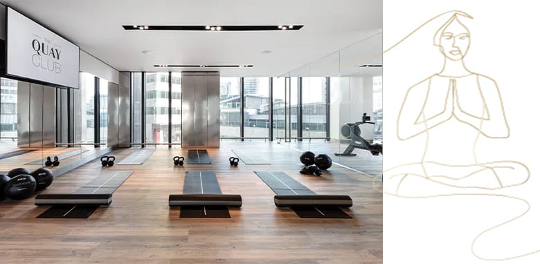 An image of the Yoga Studio at South Quay Plaza