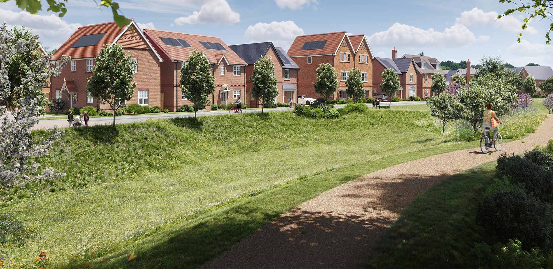 An exterior CGI of Spring Hill