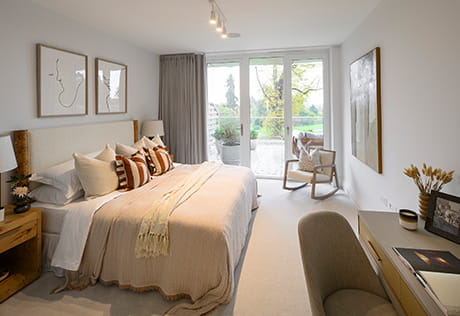 Sunningdale Park, light and spacious showhome bedroom