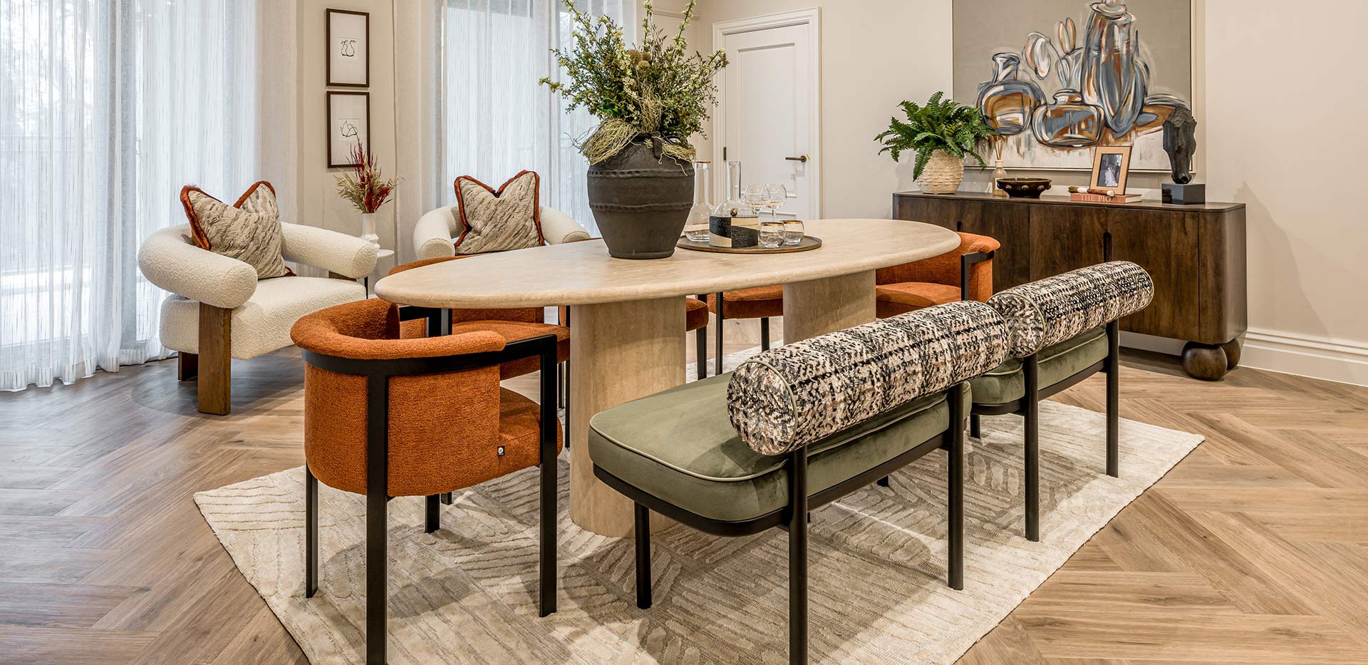 A image of the Dining at the 3 Bed Showhome at Sunningdale Park