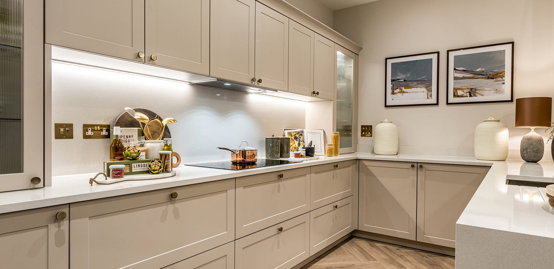 A image of the Kitchen at the 3 Bed Showhome at Sunningdale Park