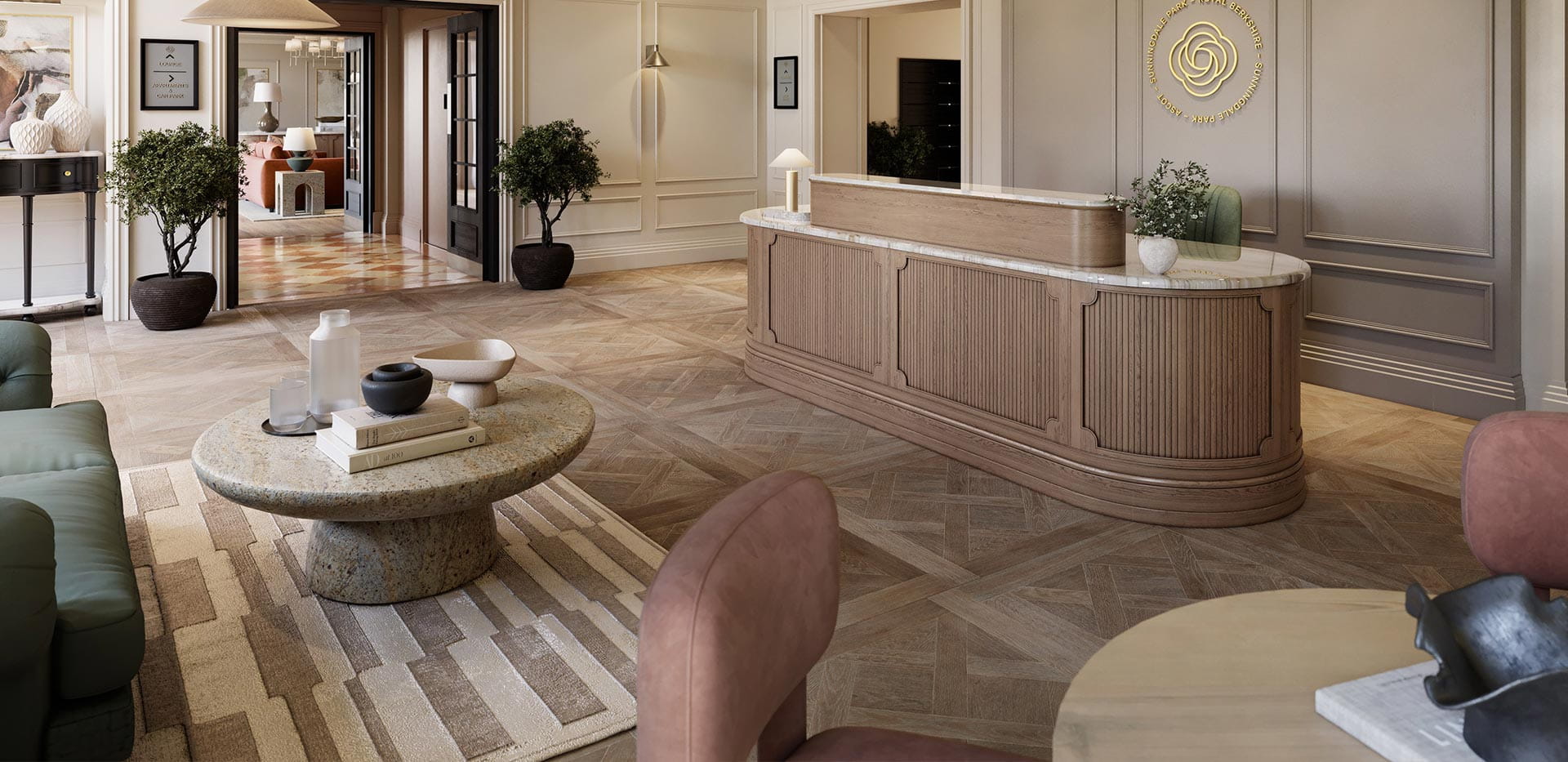 An interior image of the Concierge - Residents' Facilities at Larch Court