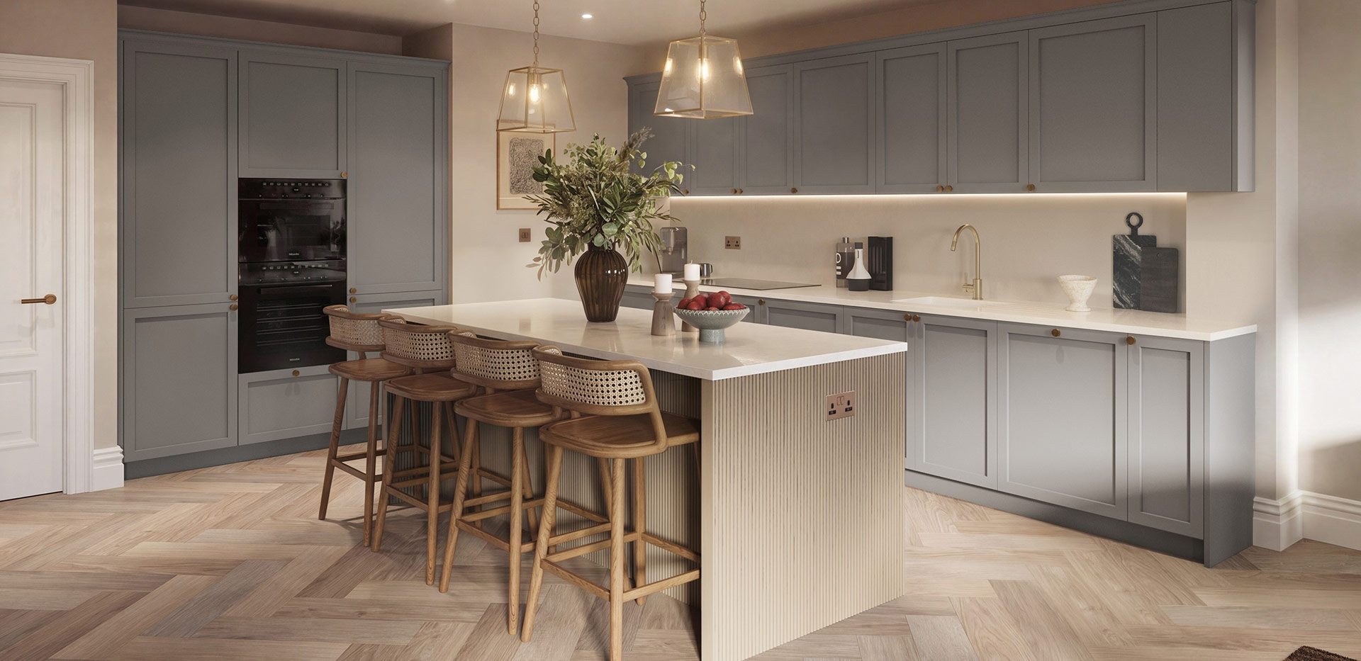 An interior Kitchen Area at Larch Court