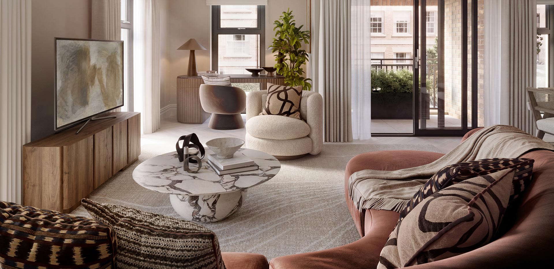 An interior Living Area at Larch Court