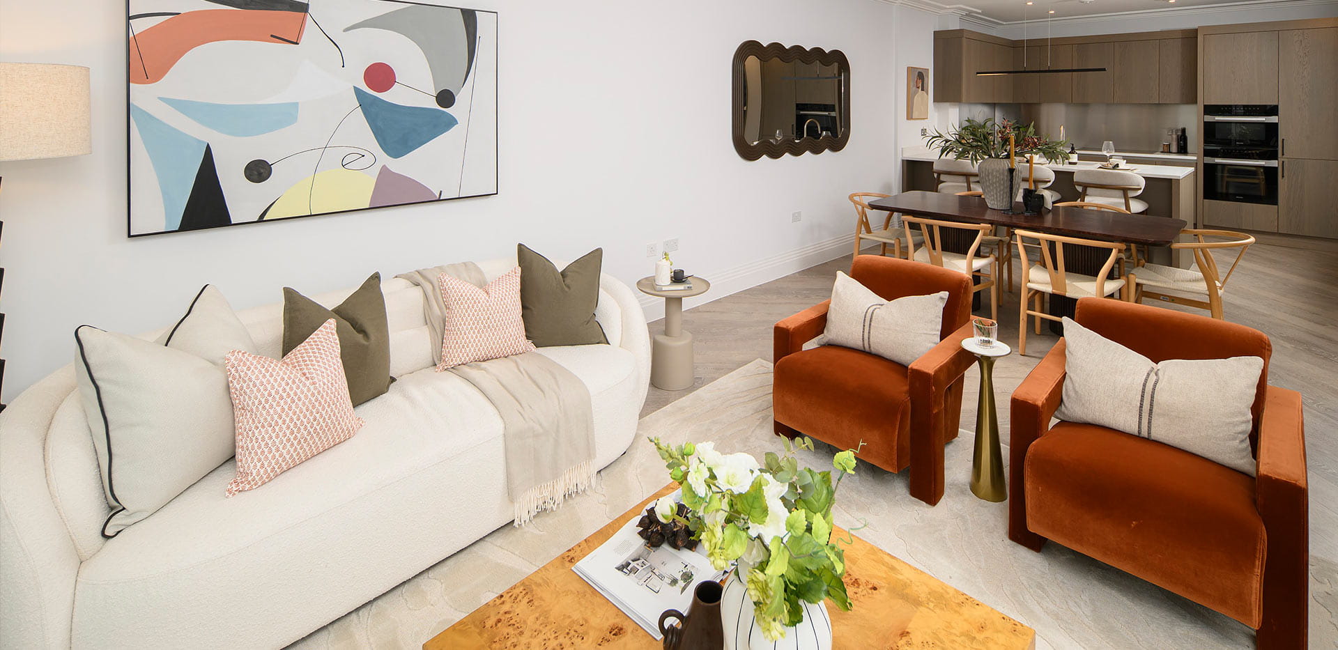 An interior Living / Dining / Kitchen image at The Pavilion at Sunningdale Park