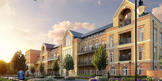 An exterior image of Sunningdale Park with a beautiful sunset