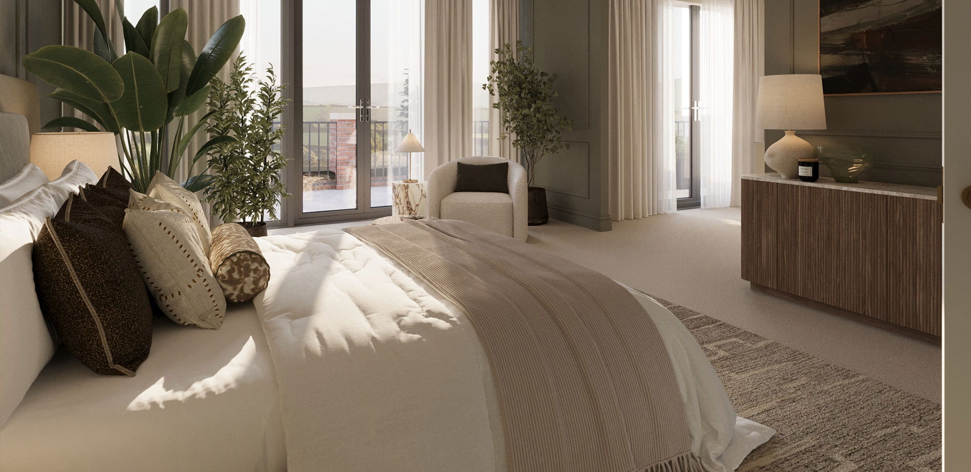 An interior Bedroom image at the Larch Court Penthouse