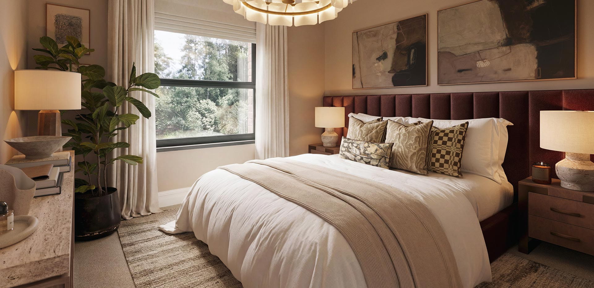 Sunningdale Park, Larch Court interiors, spacious bedroom