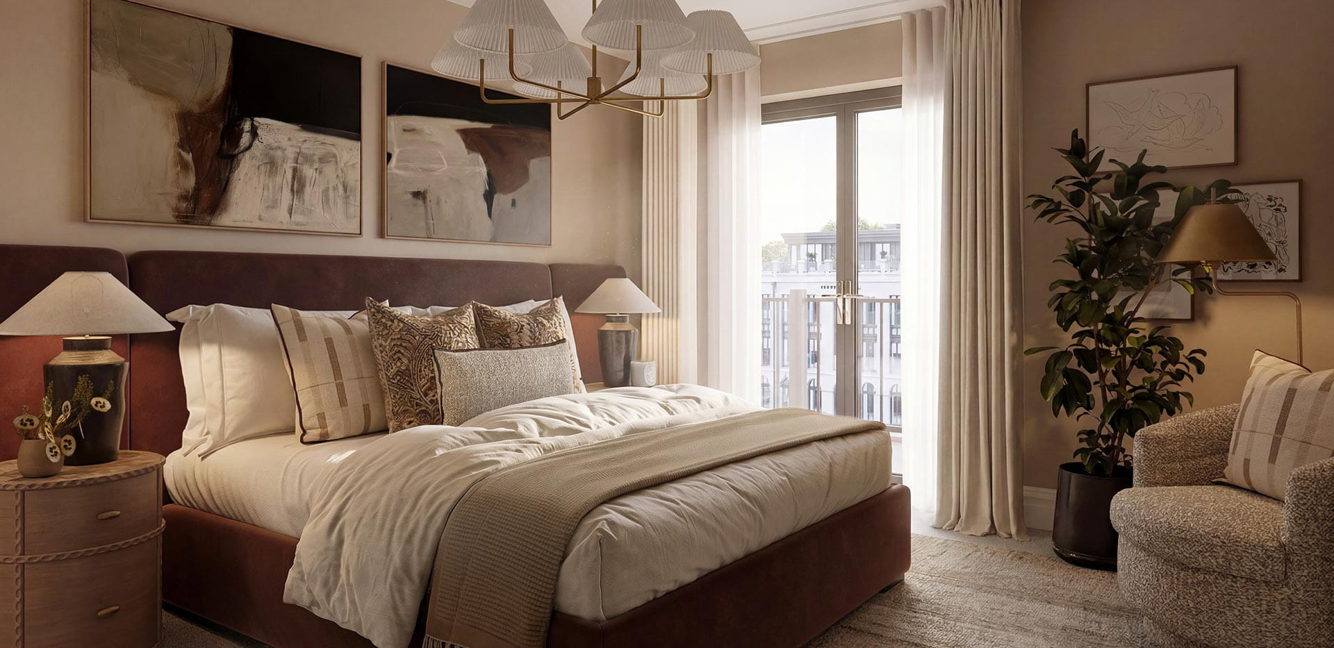 Sunningdale Park, Larch Court interiors, spacious bedroom