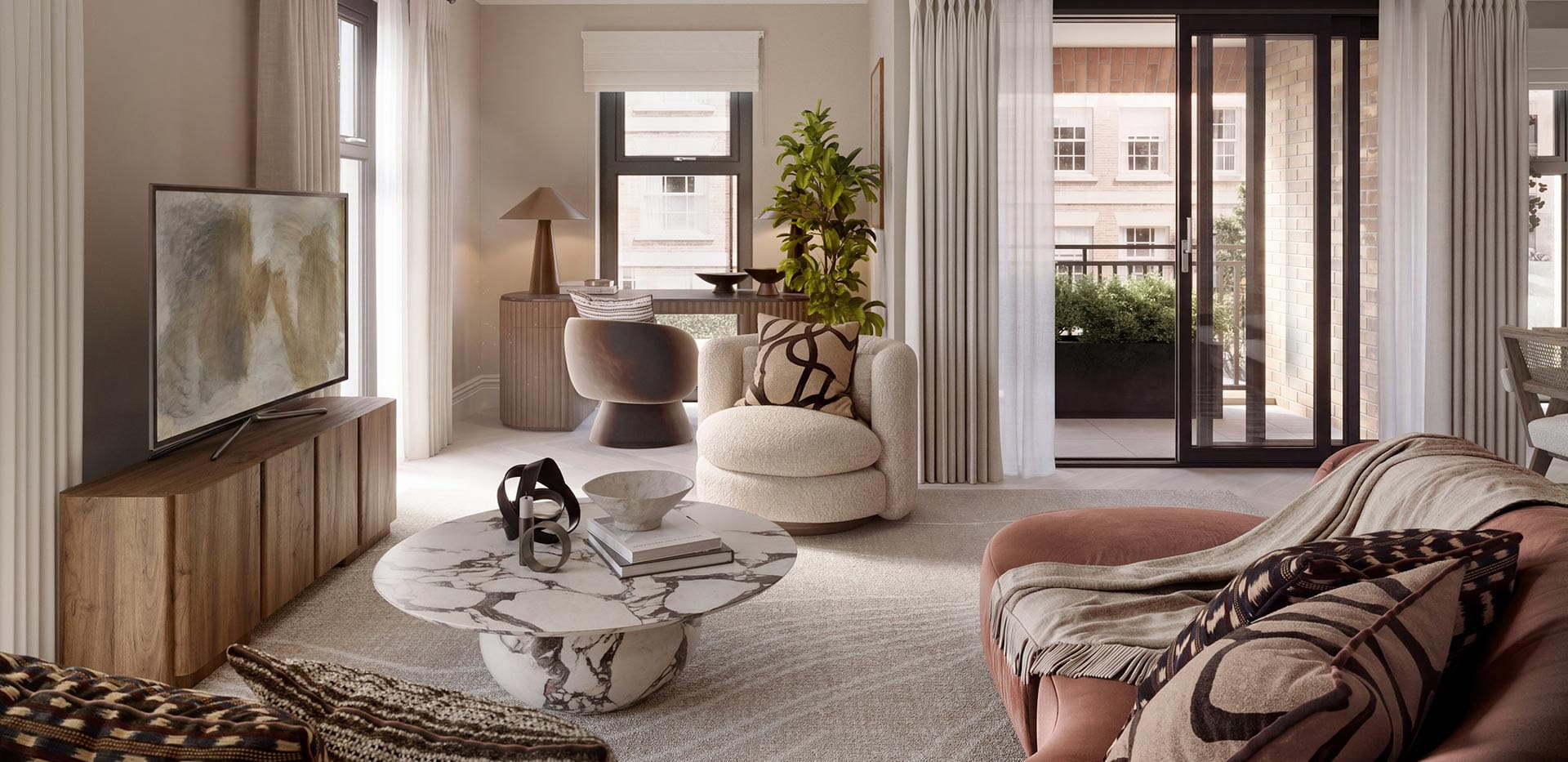 Sunningdale Park, Larch Court interiors, luxury designed living space