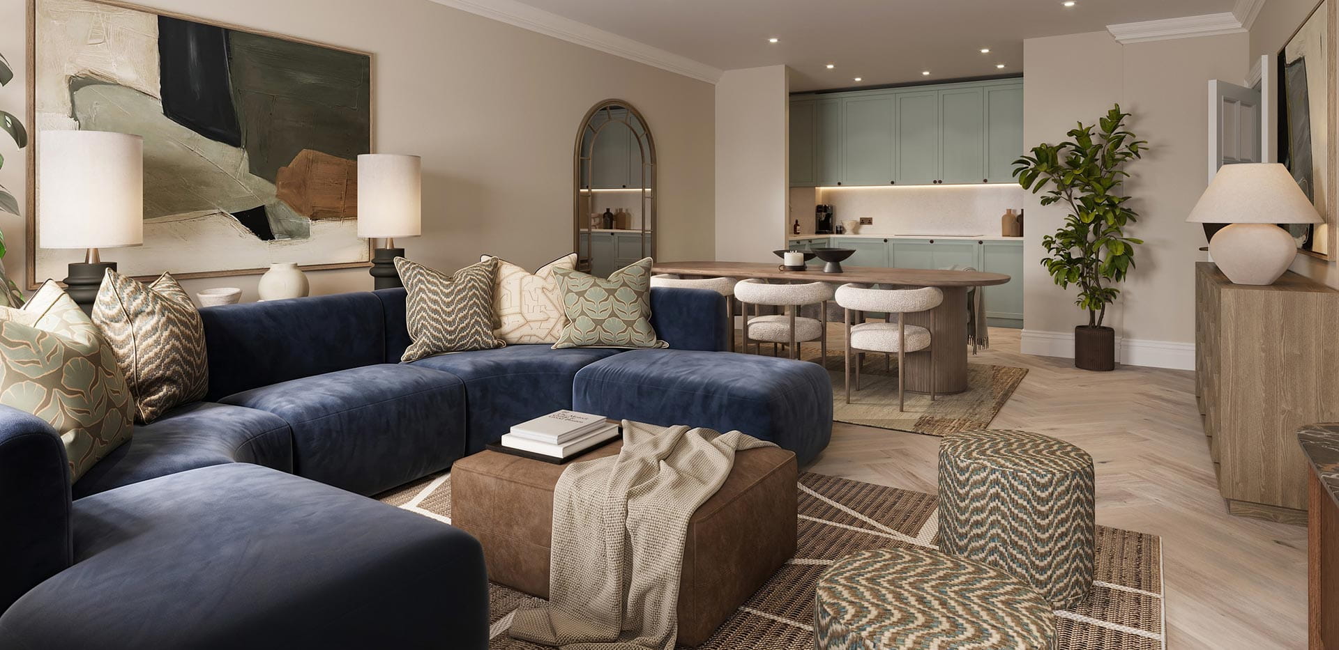 Sunningdale Park, Larch Court interiors, luxury designed living space
