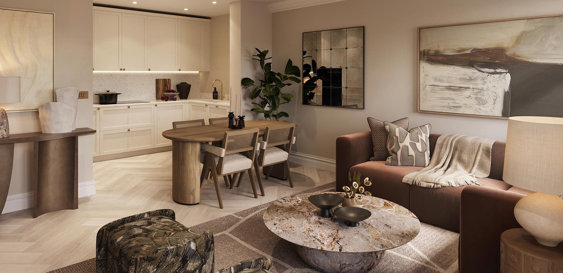 Sunningdale Park, Larch Court interiors, luxury designed living space