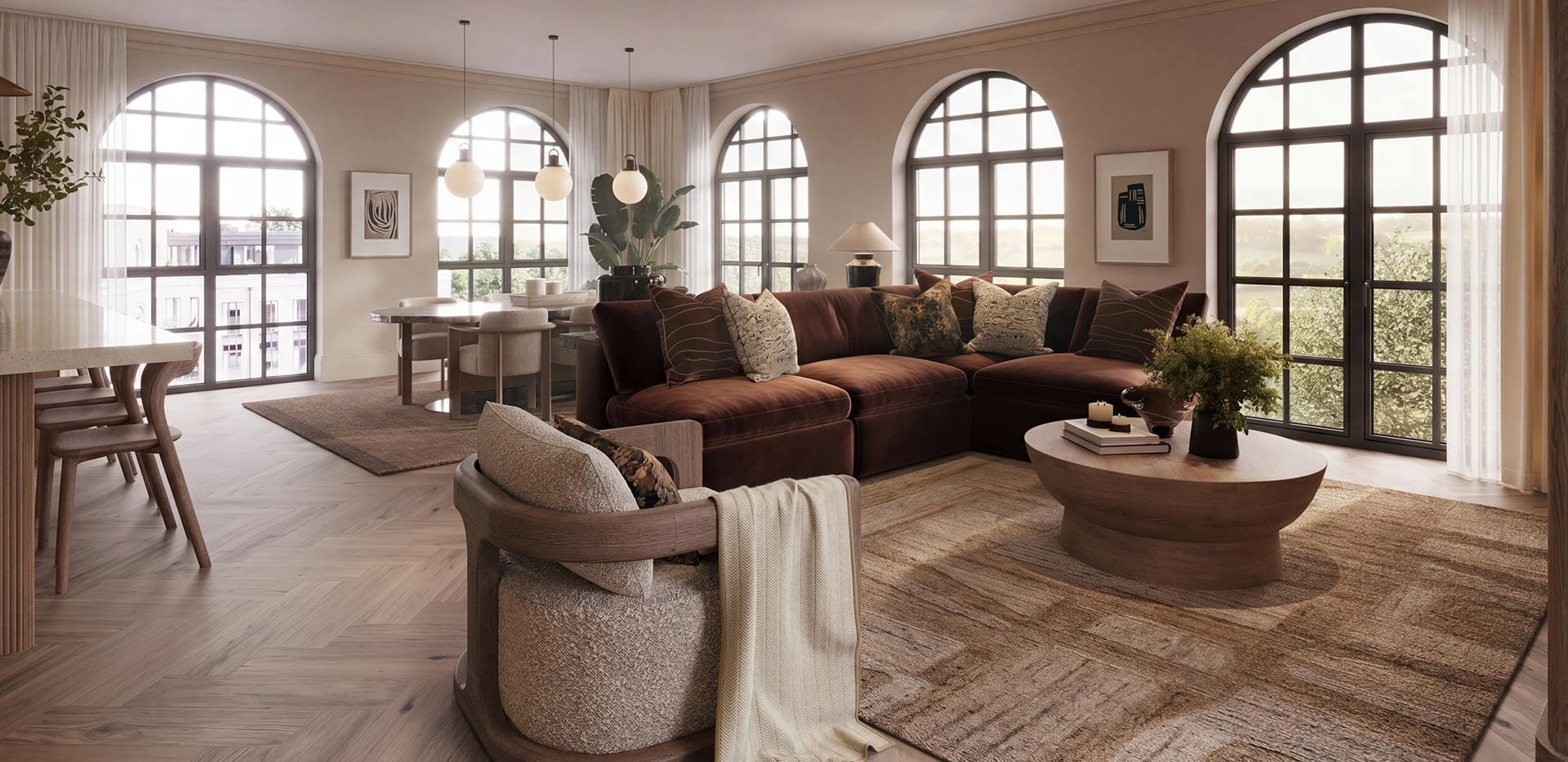 Sunningdale Park, Larch Court penthouse, luxury designed living