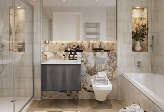 Sunningdale Park - Spacious bathroom with stunning design