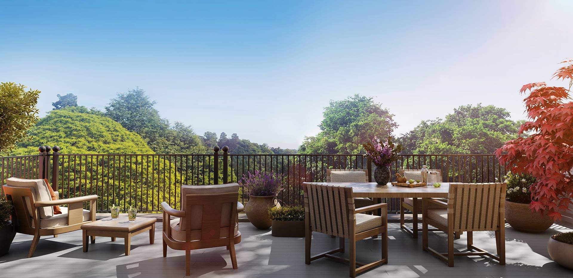 Sunningdale Park, Steuart Library, Apartments, Interior, Balcony