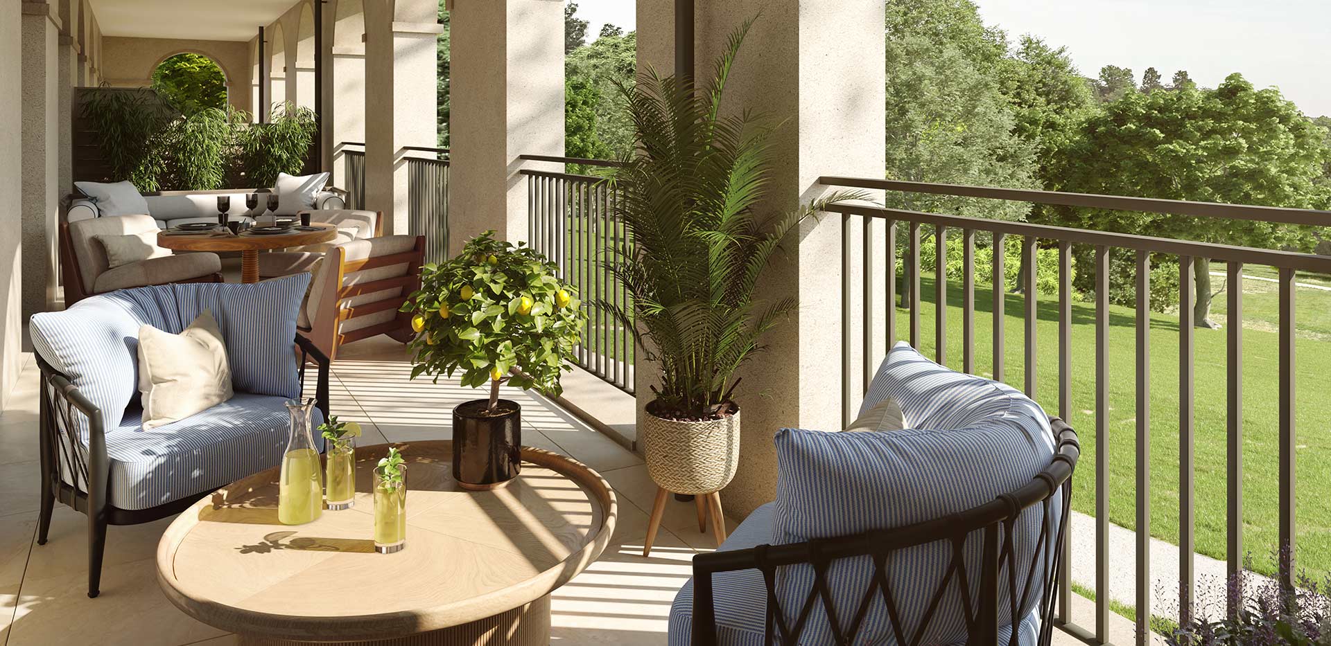 Sunningdale Park, Steuart Library, Apartments, Interior, Terrace