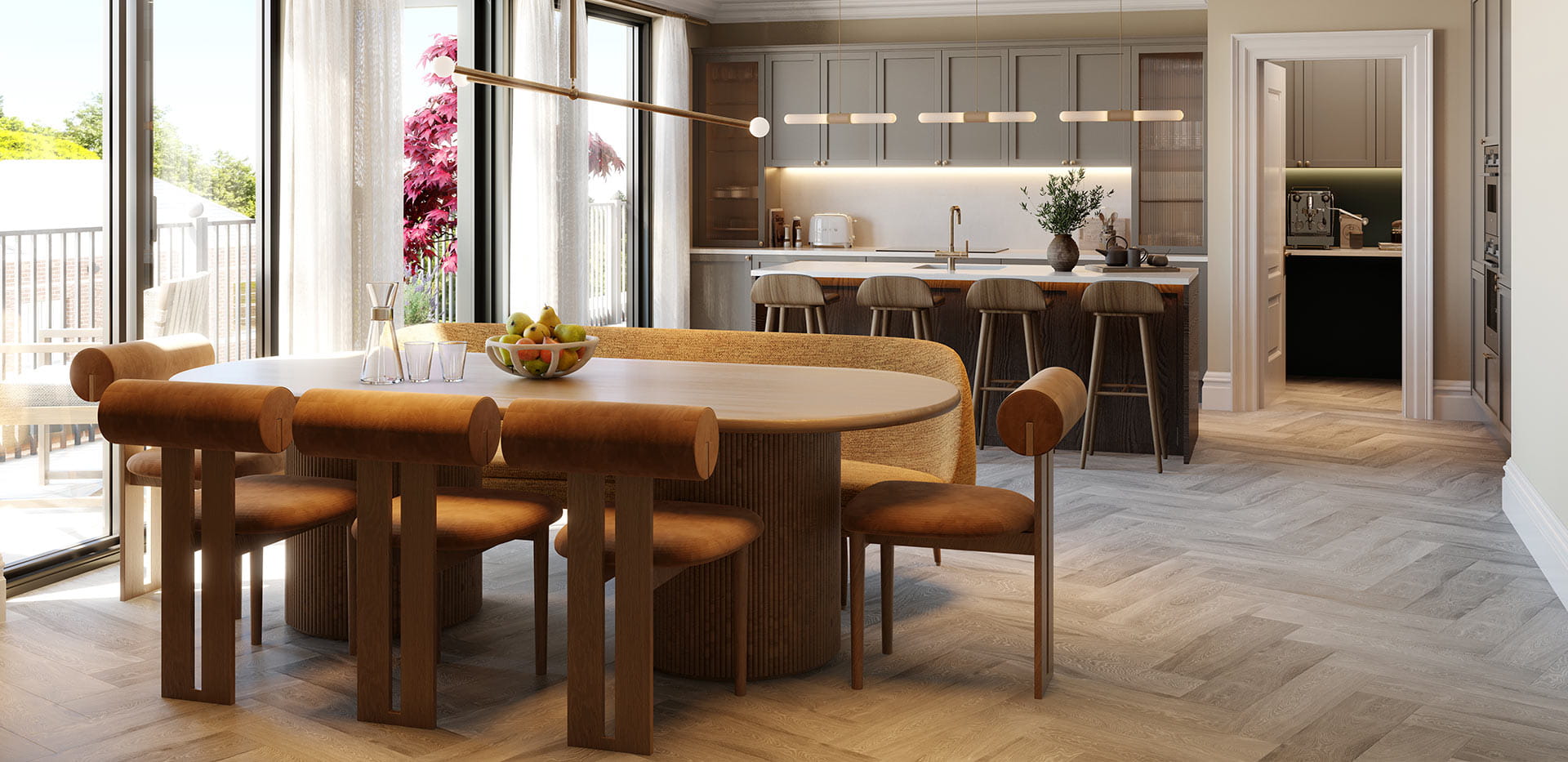 Sunningdale Park, Steuart Library, Penthouses, Interior, Kitchen / Living