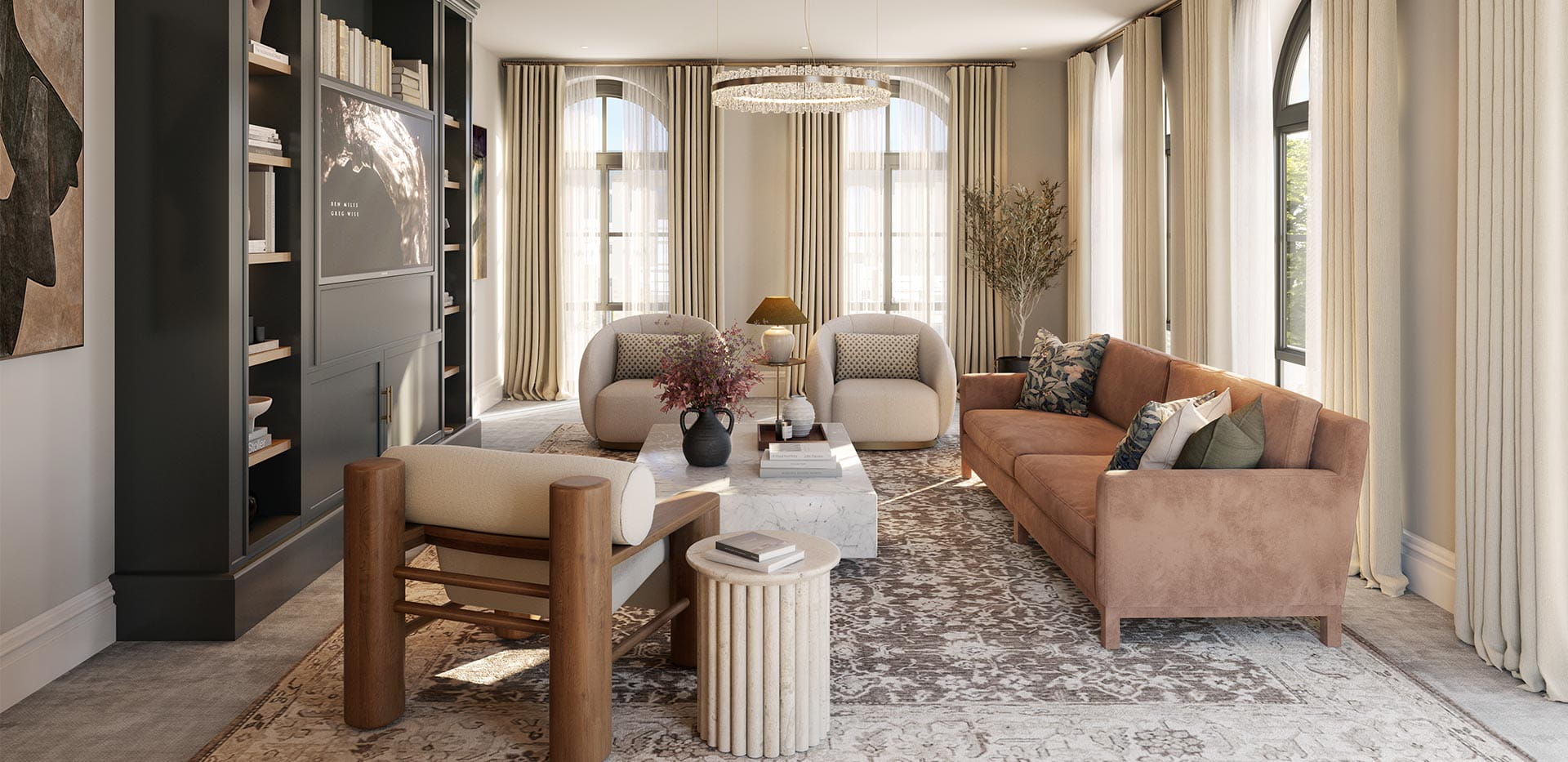 Sunningdale Park, Steuart Library, Penthouses, Interior, Living