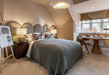 An interior image of a bedroom at Sunninghill Square