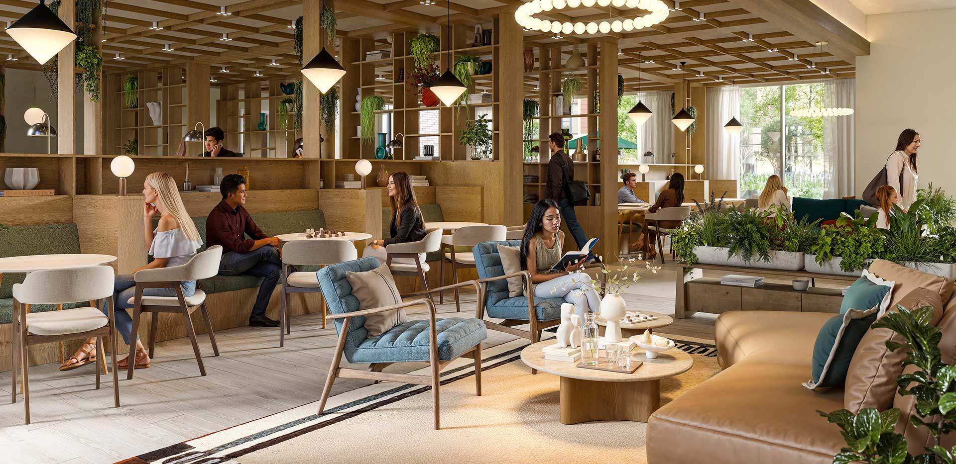 A CGI image of the residents Lounge