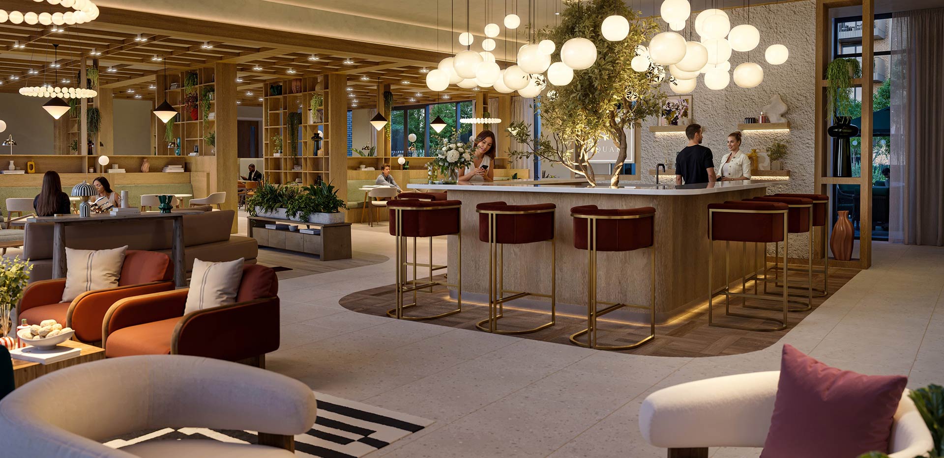A CGI image of the Dining Bar