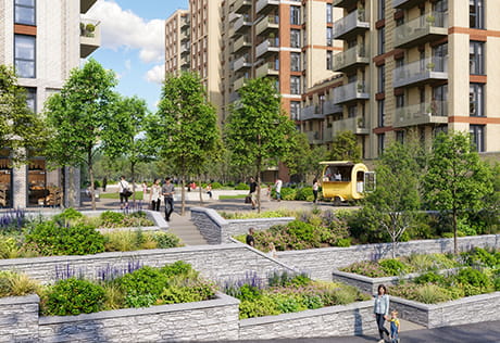 Sutton Garden Square, exterior development imagery