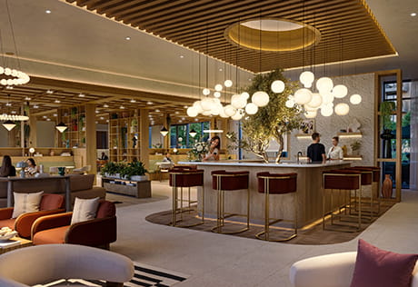 Sutton Garden Square, amenities, lounging and dining area