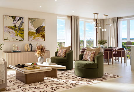 Sutton Garden Square, spacious living with stunning city views