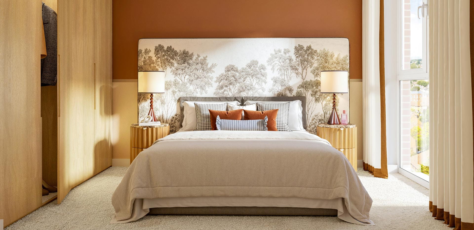 Sutton Garden Square home, spacious and light bedroom