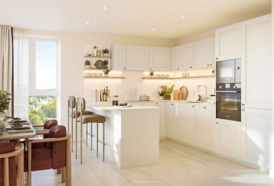 Sutton Garden Square, specification, kitchen chalk design