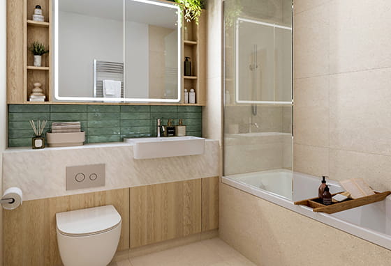 An image of a Bathroom with the Verdant Grove Palette