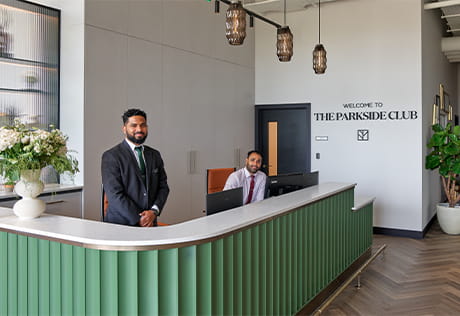 Interior image of a concierge at The Green Quarter