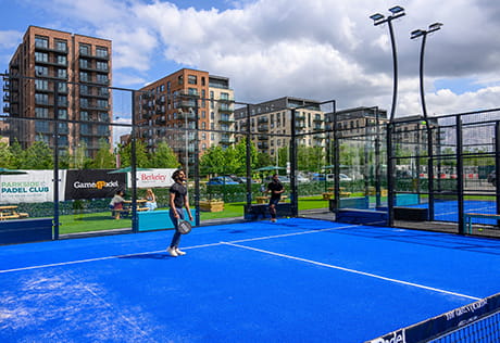 Image of residents playing Padel at The Green Quarter