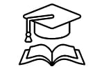 Icon of a University hat and book