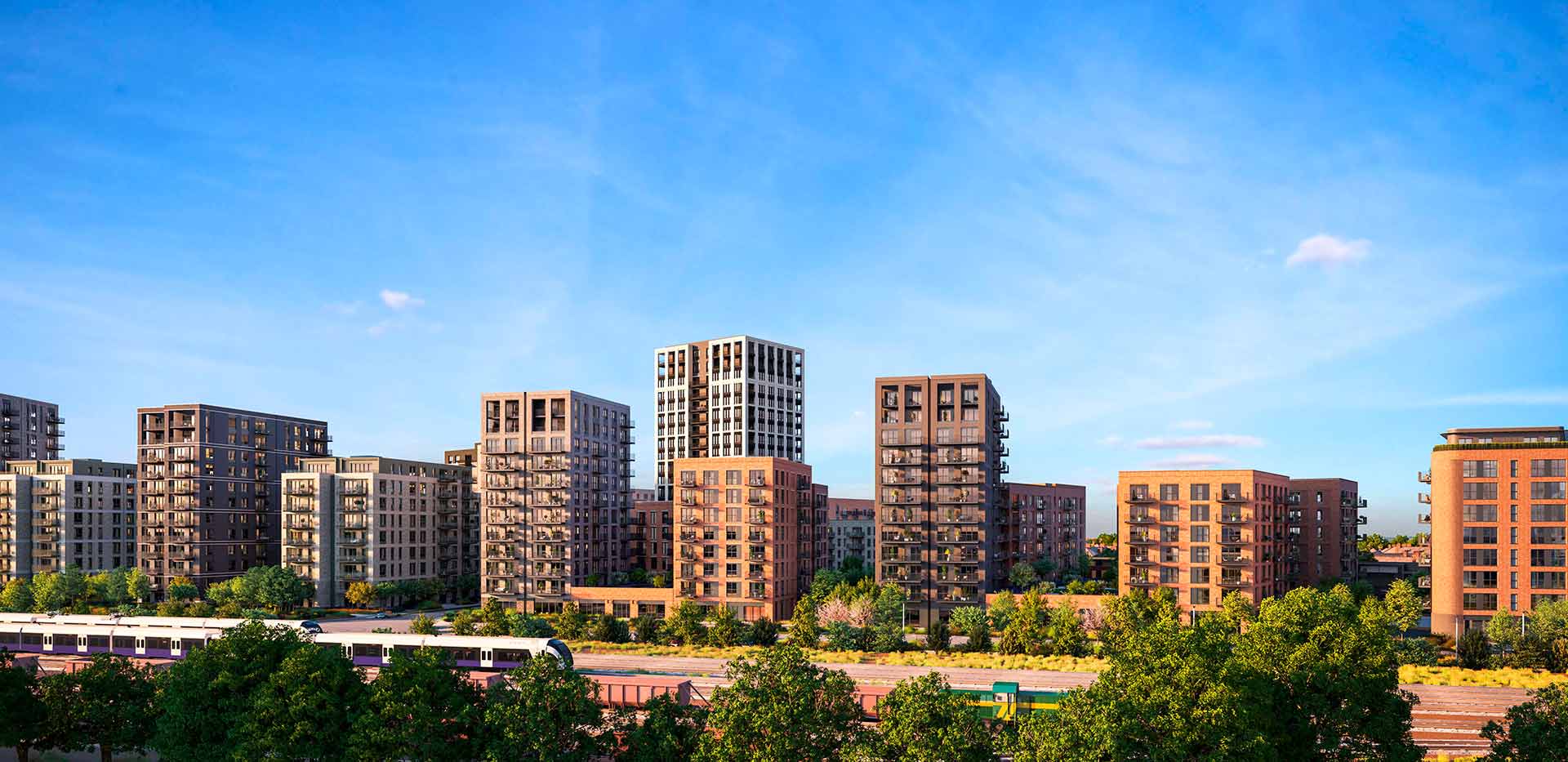 The Green Quarter development exterior and skyline