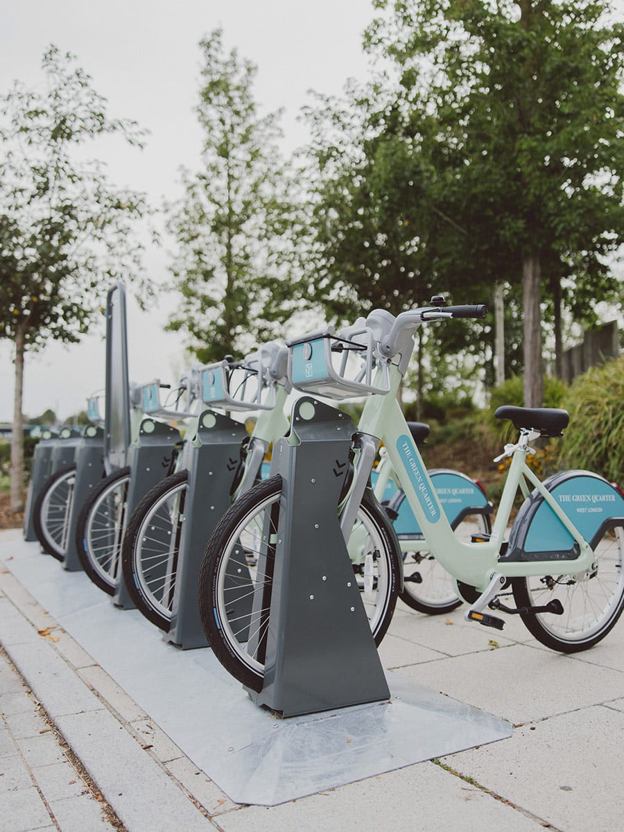 Residents' bikes at Parkside Yards