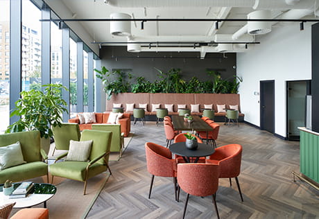 Reception area of The Green Quarter property building