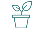 An icon of a plant pot