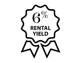 Icon of a rental yield badge