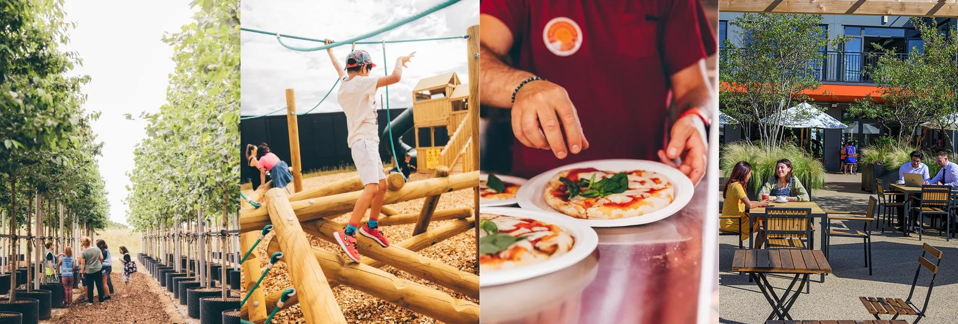 Parkside Yards community enjoying the Piazza