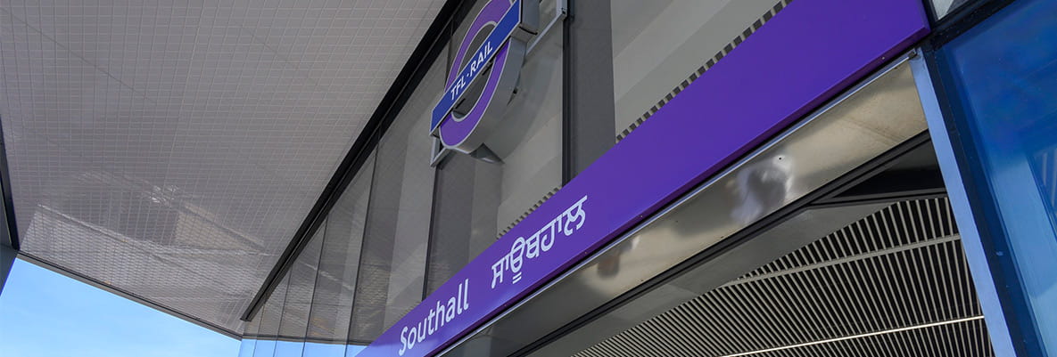 An image of the Southall Elizabeth Line station