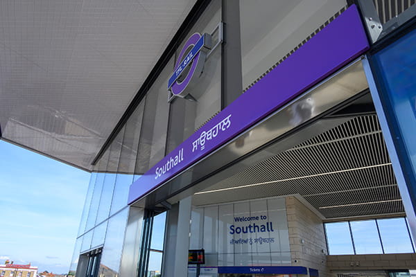 An image of the Southall Elizabeth Line station