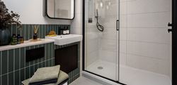 Interior bathroom image of a two bedroom showhome at The Green Quarter