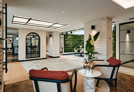 An image of the main lobby within Quadrant House