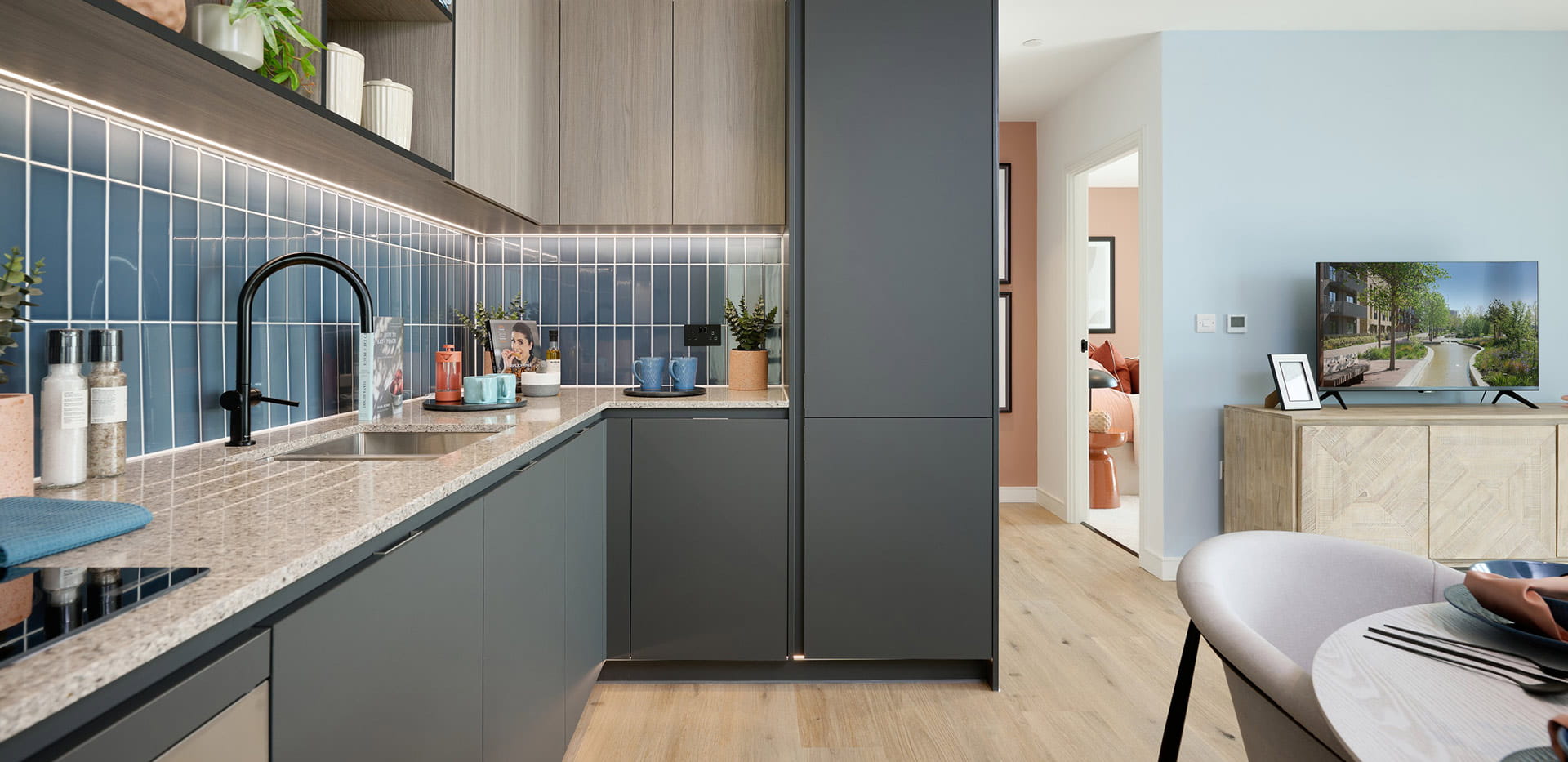 An image of the kitchen within property 332 at Quadrant House