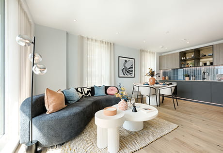 An interior Living / Dining / Kitchen image at Quadrant House